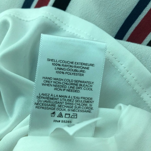 Express Striped Off The Shoulder Ruffle Romper - Picture 4 of 5